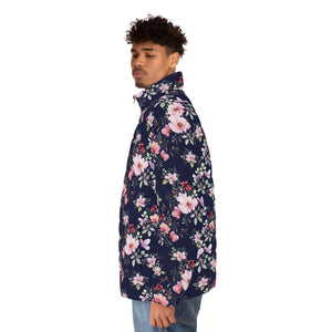 TBP Blue Floral Unisex Puffer Jacket