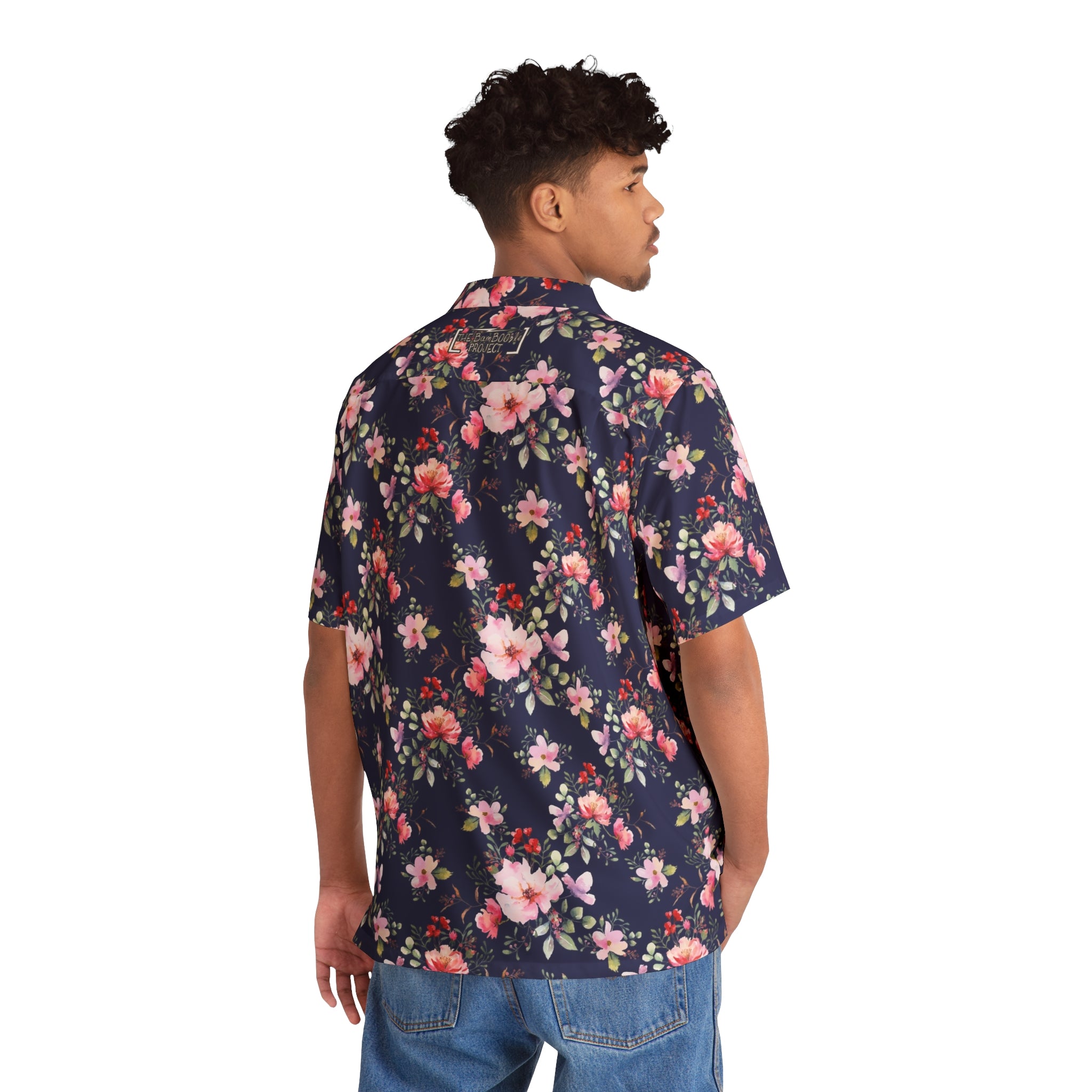 TBP Navy Floral Hawaiian Shirt