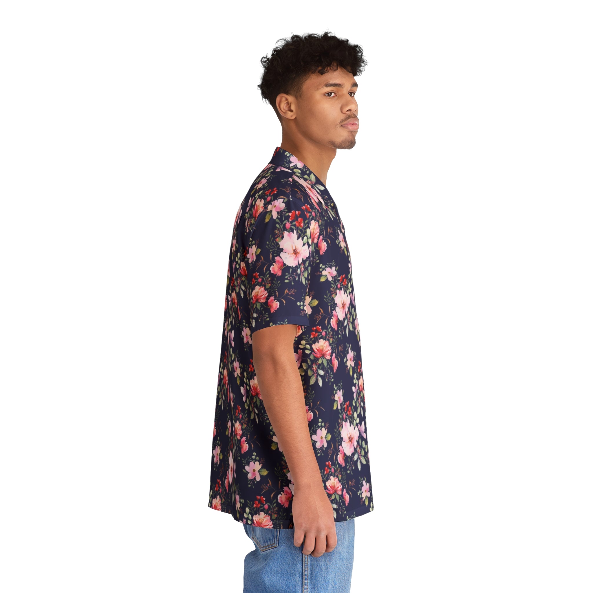 TBP Navy Floral Hawaiian Shirt