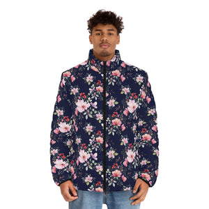 TBP Blue Floral Unisex Puffer Jacket