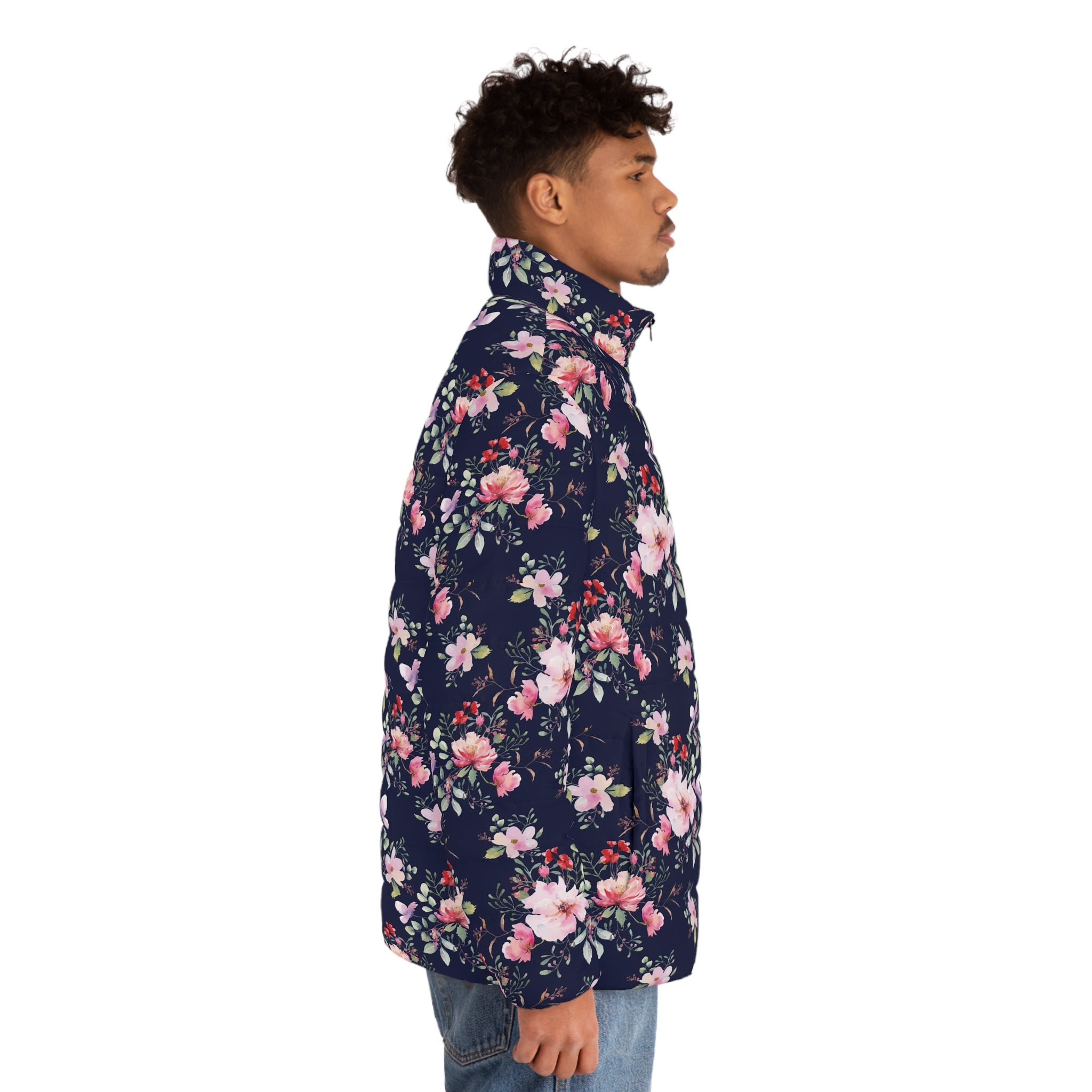 TBP Blue Floral Unisex Puffer Jacket