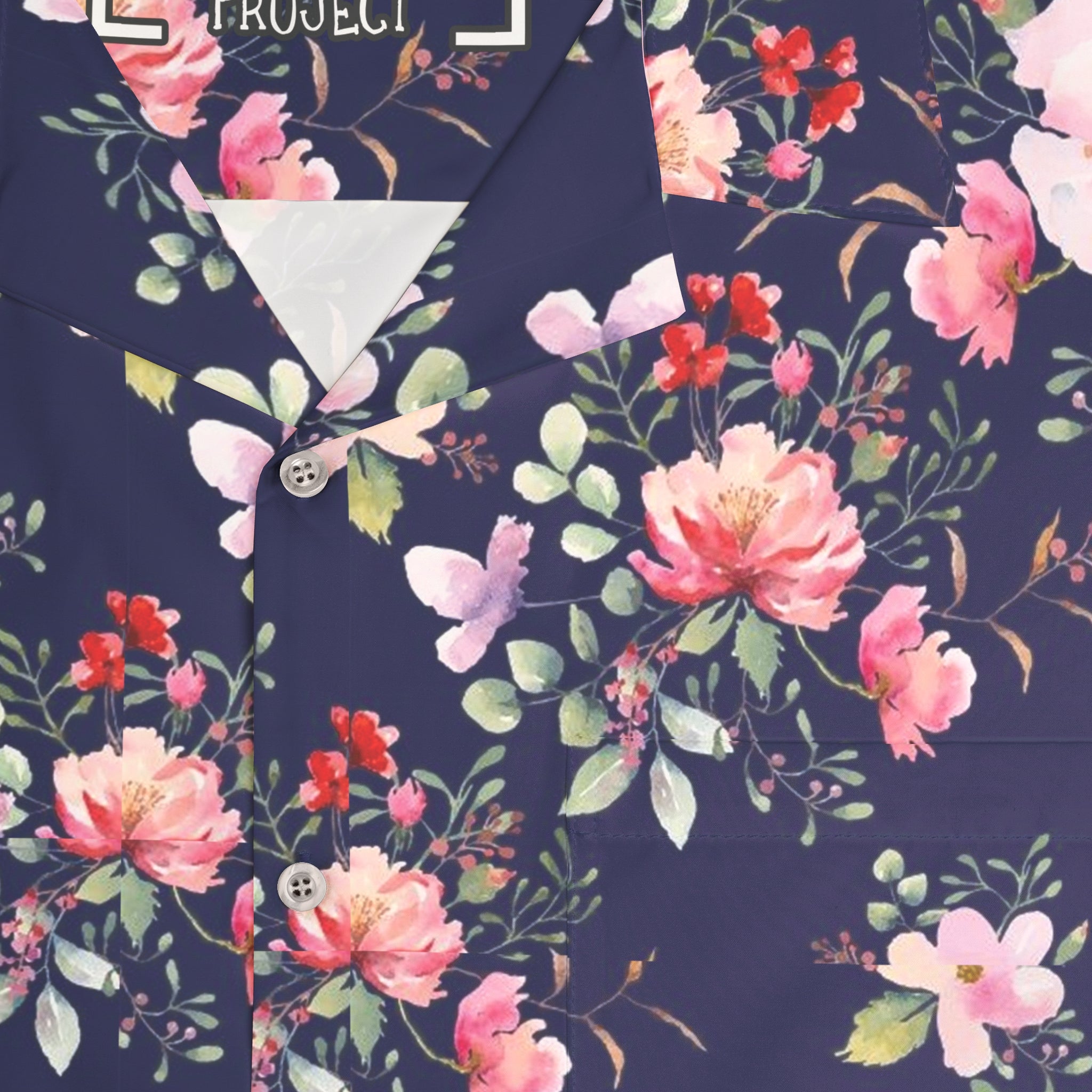 TBP Navy Floral Hawaiian Shirt