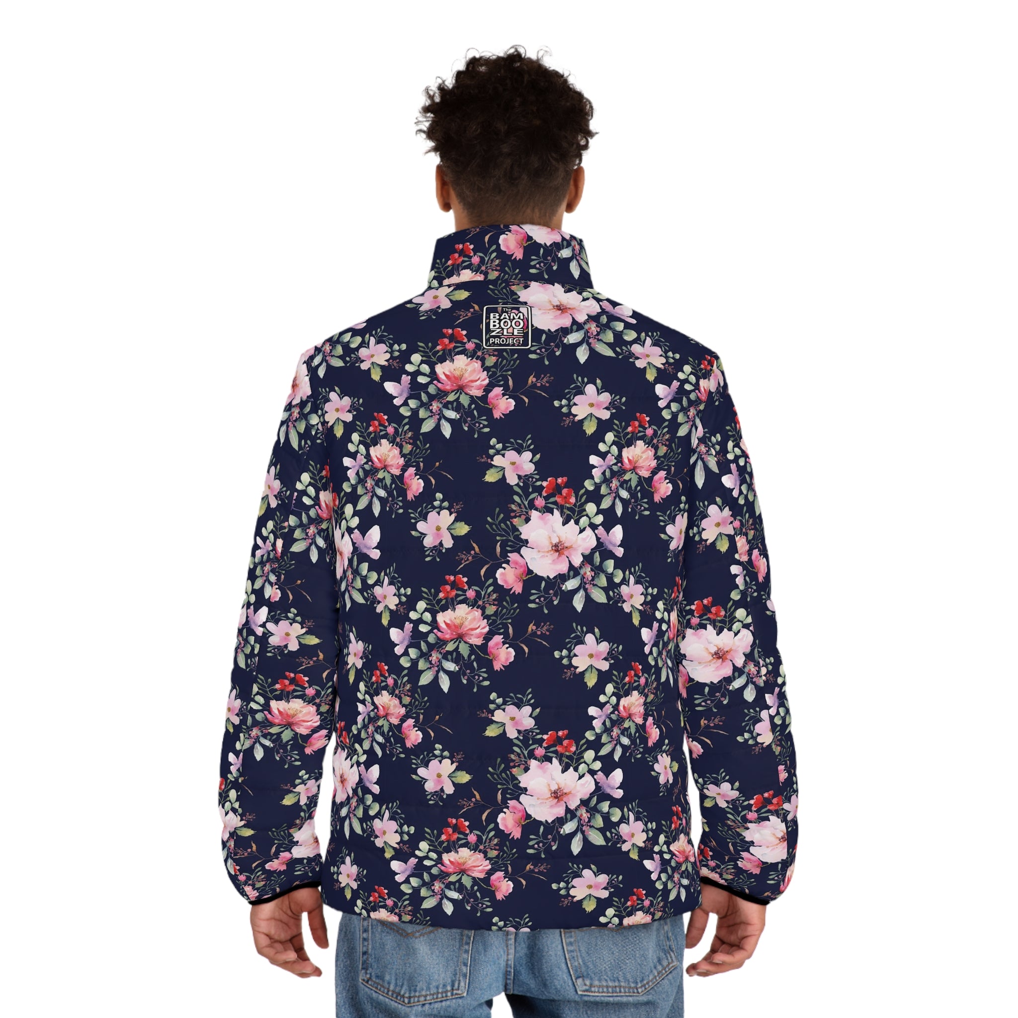 TBP Blue Floral Unisex Puffer Jacket