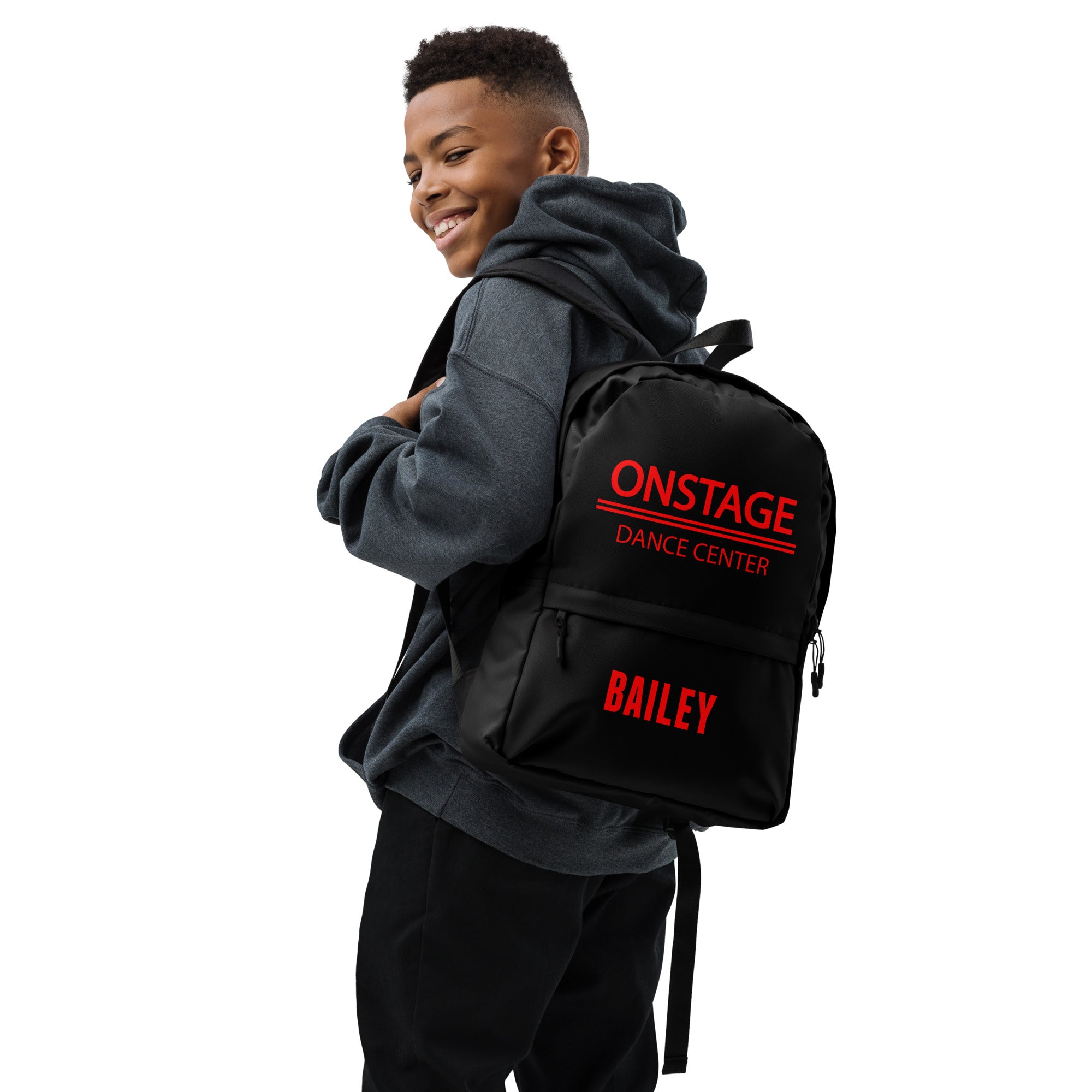 BAILEY ONSTAGE red name print Backpack
