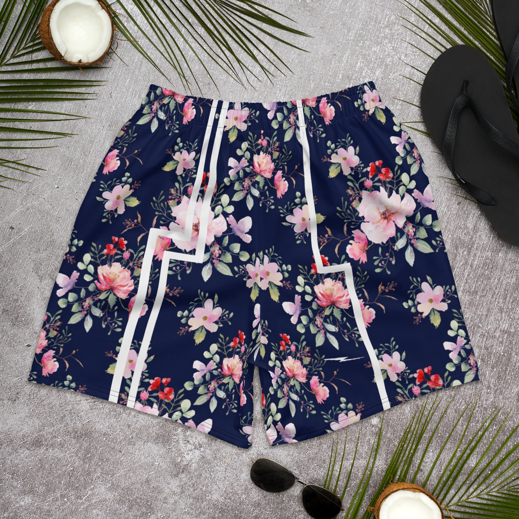 Spring Floral Men's Athletic Shorts