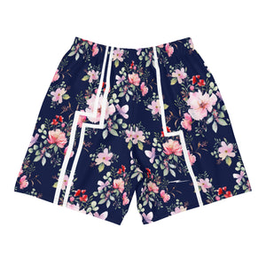 Spring Floral Men's Athletic Shorts