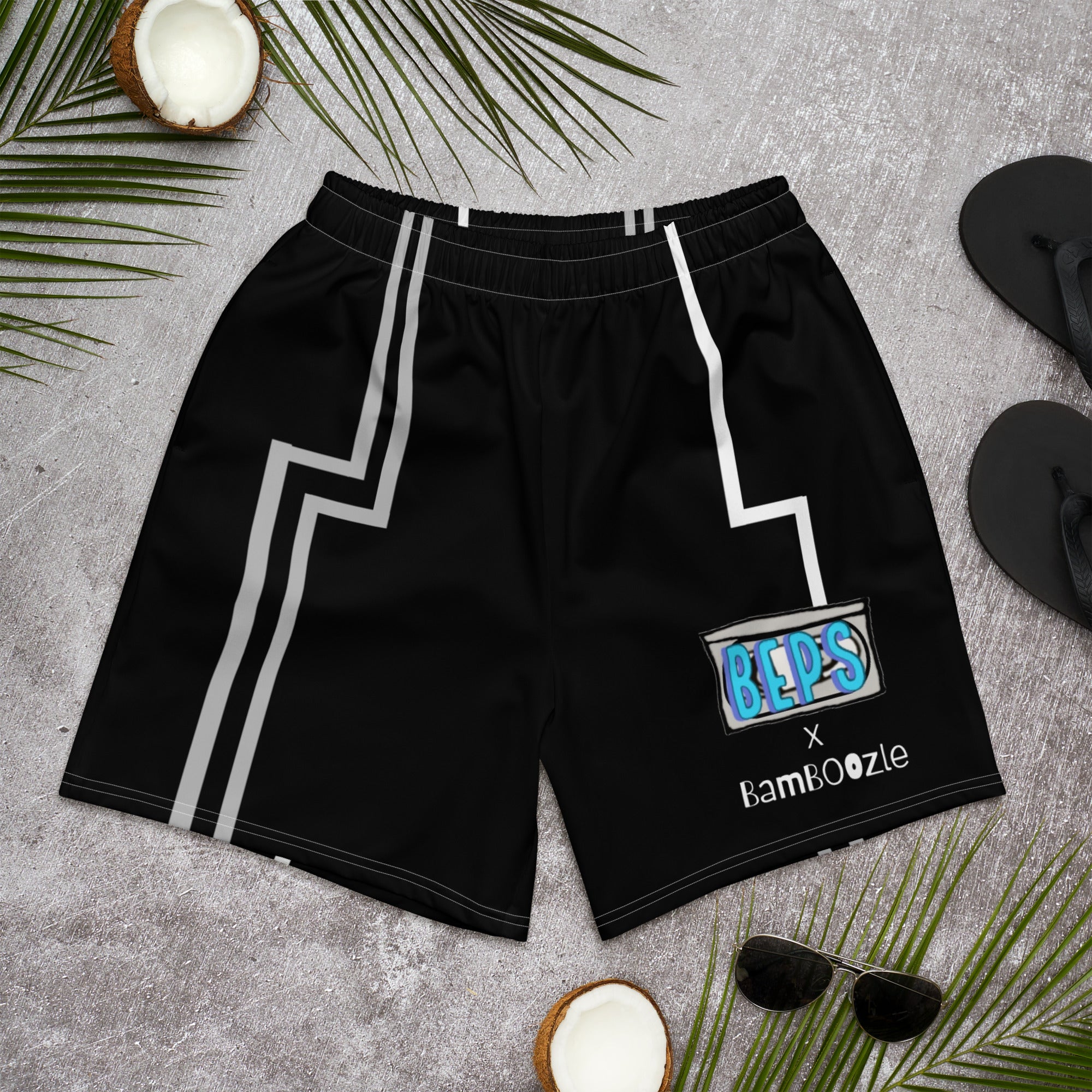 BEPs X Bamboozle Black Men's Athletic Shorts