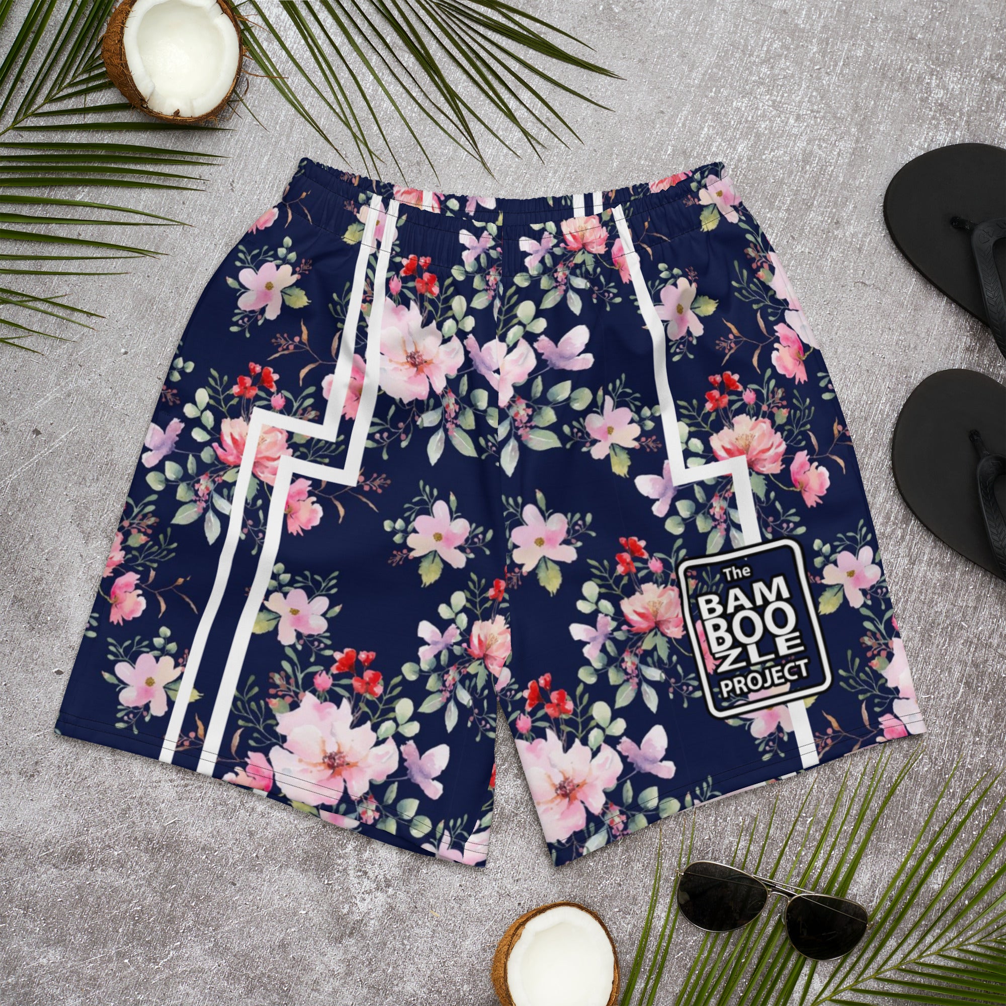 Spring Floral Men's Athletic Shorts