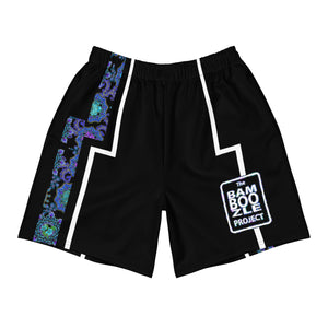 Men's Blue Violet Floral Athletic Shorts