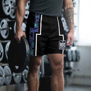 Men's Blue Violet Floral Athletic Shorts