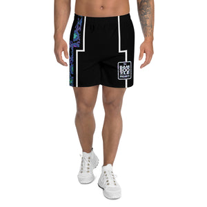 Men's Blue Violet Floral Athletic Shorts