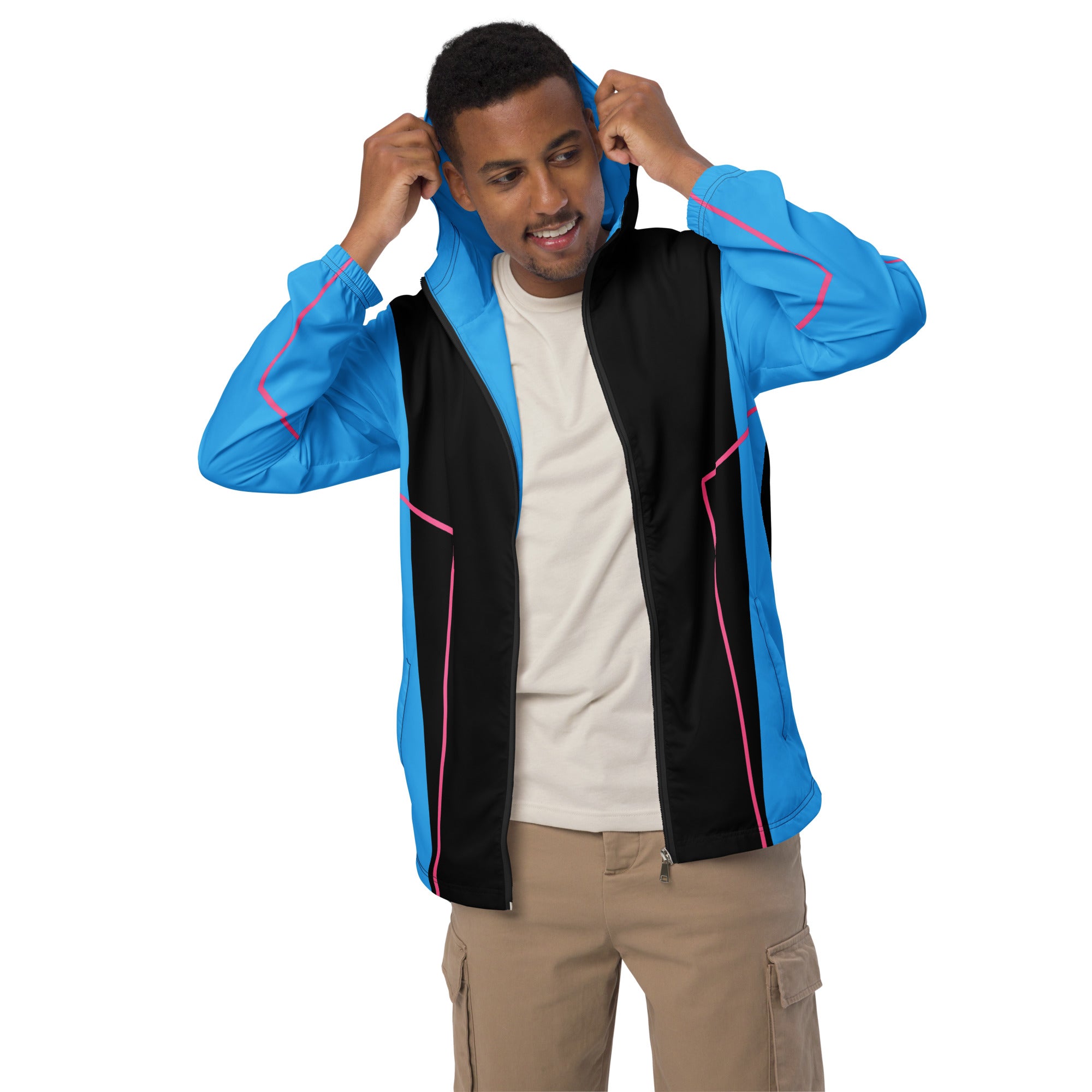 Bamboozle Force Blue & Hot Pink Unisex Windbreaker