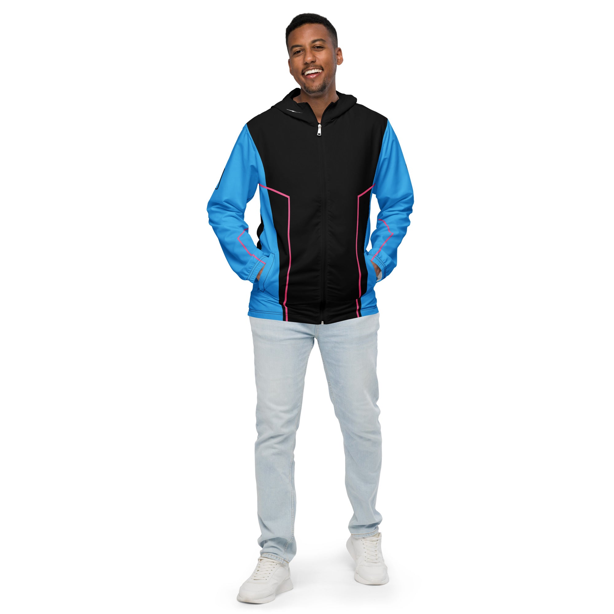 Bamboozle Force Blue & Hot Pink Unisex Windbreaker