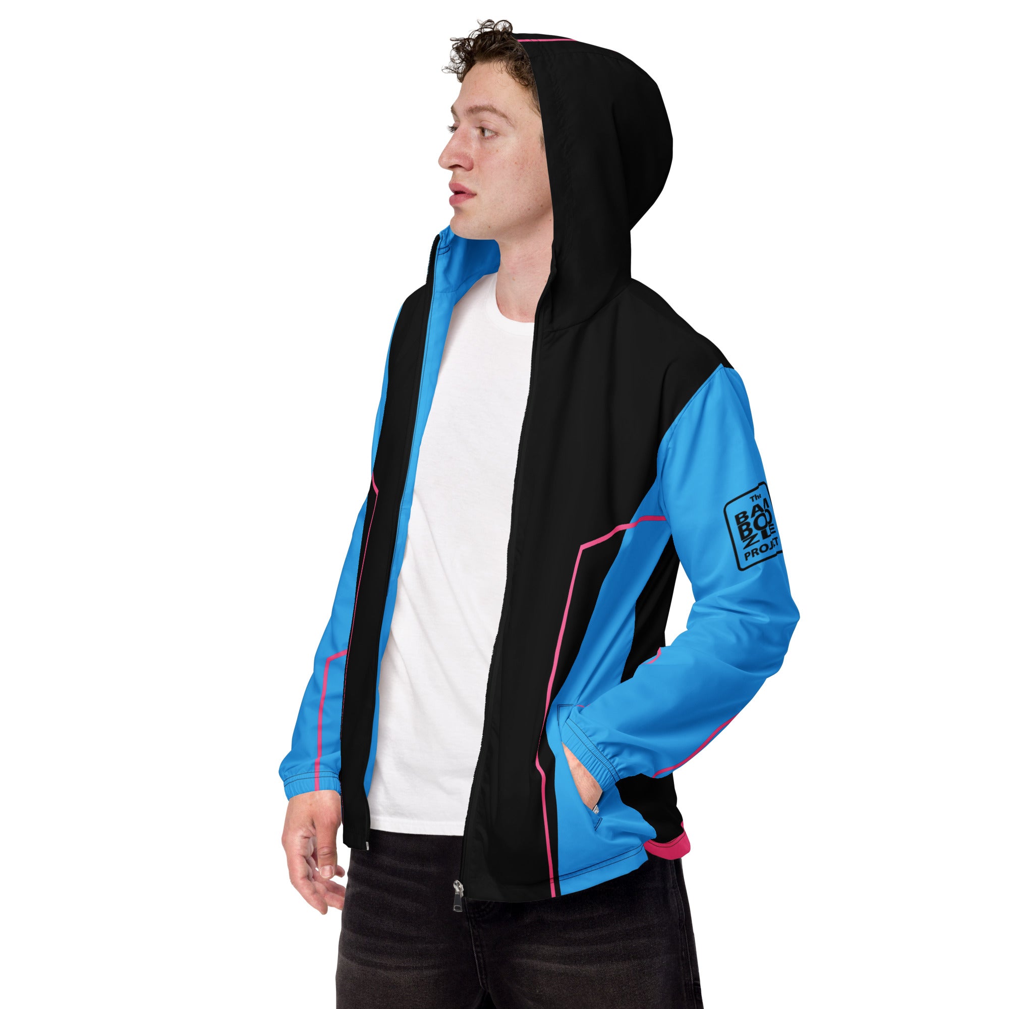 Bamboozle Force Blue & Hot Pink Unisex Windbreaker
