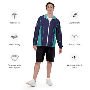 Bamboozle Future Force Midnight & Teal Unisex Windbreaker