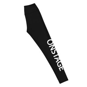 ONSTAGE Adult Highwaisted Leggings - White Logo