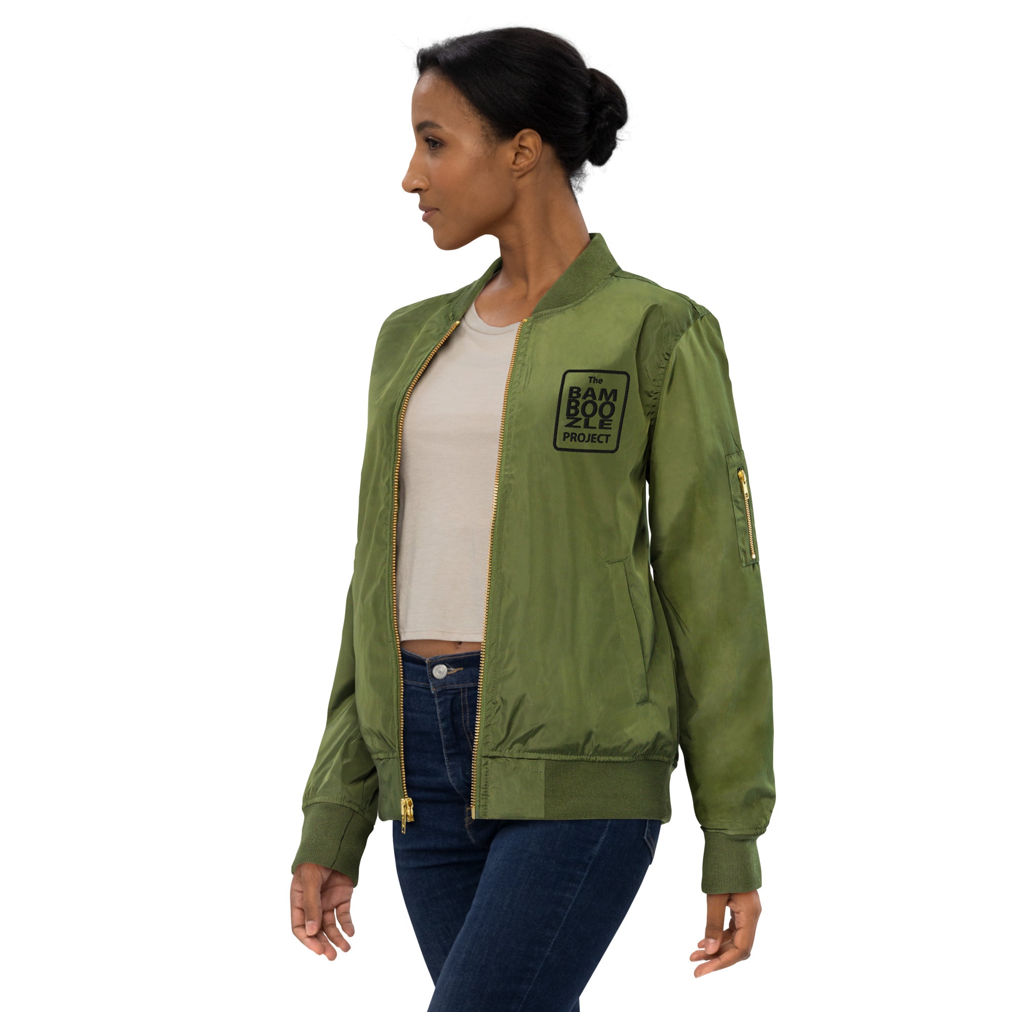 Bamboozle Force Army Green Bomber Jacket