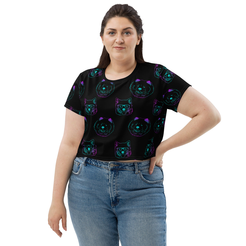 Boo & Chimmie Revolution All-Over Print Crop Top