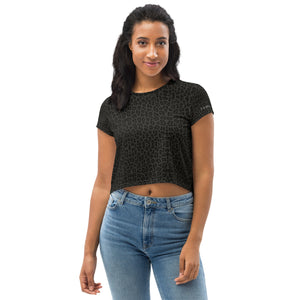 Black Cheetah Crop Top