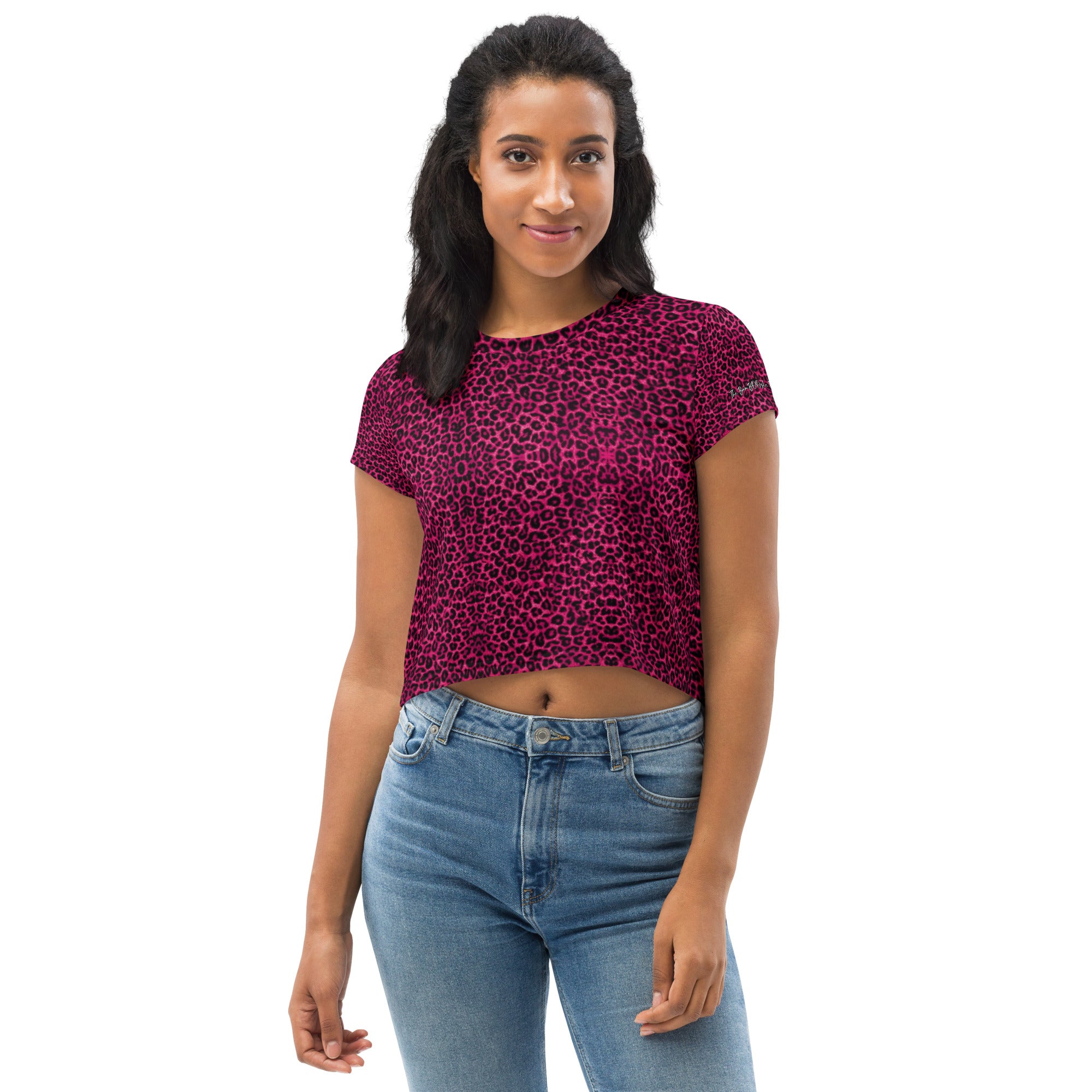 Pink Cheetah Crop Top