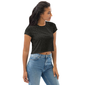 Black Cheetah Crop Top