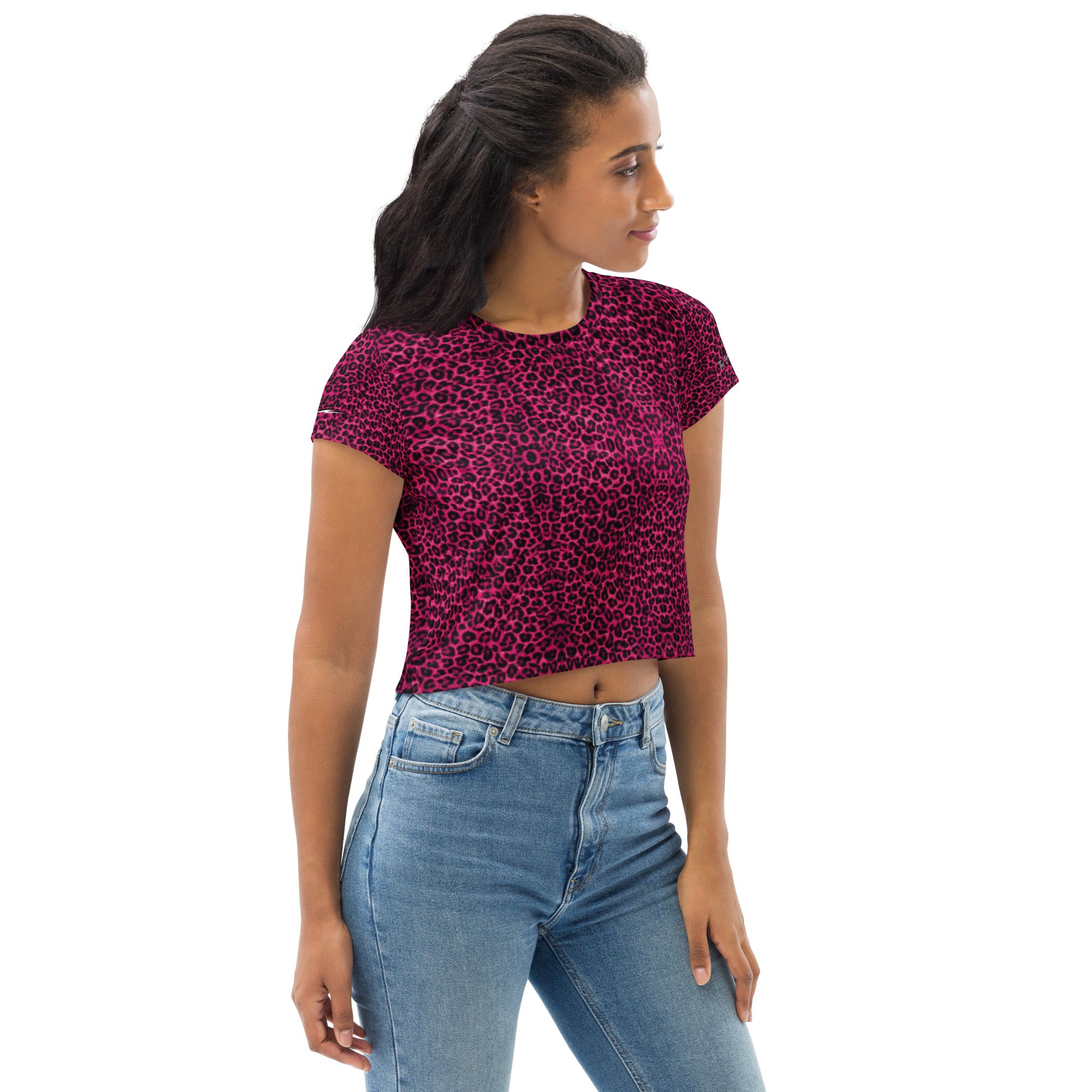 Pink Cheetah Crop Top