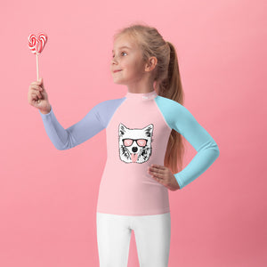 Cotton Candy Boo Kids Rash Guard