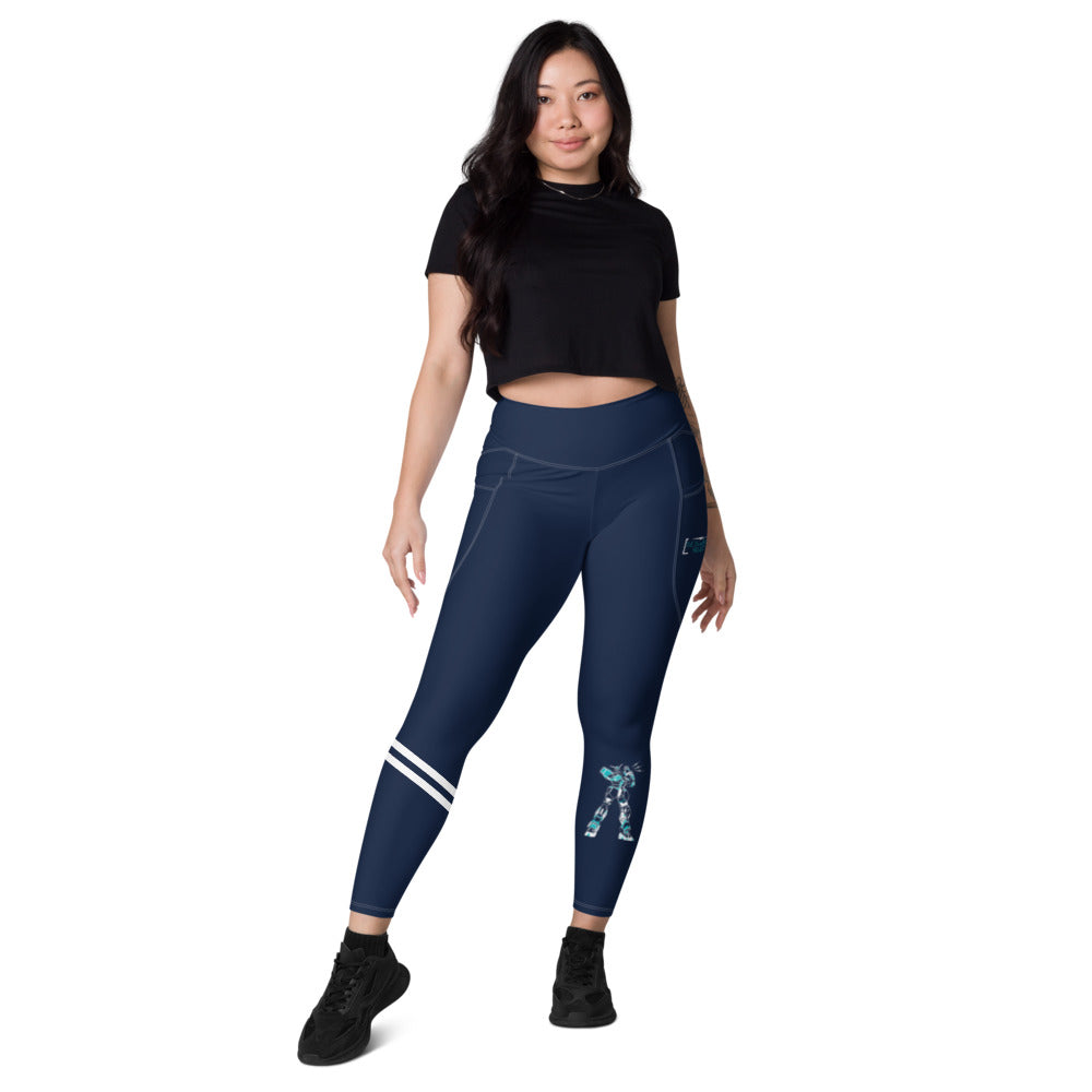Robot Karaoke - white - Leggings with pockets