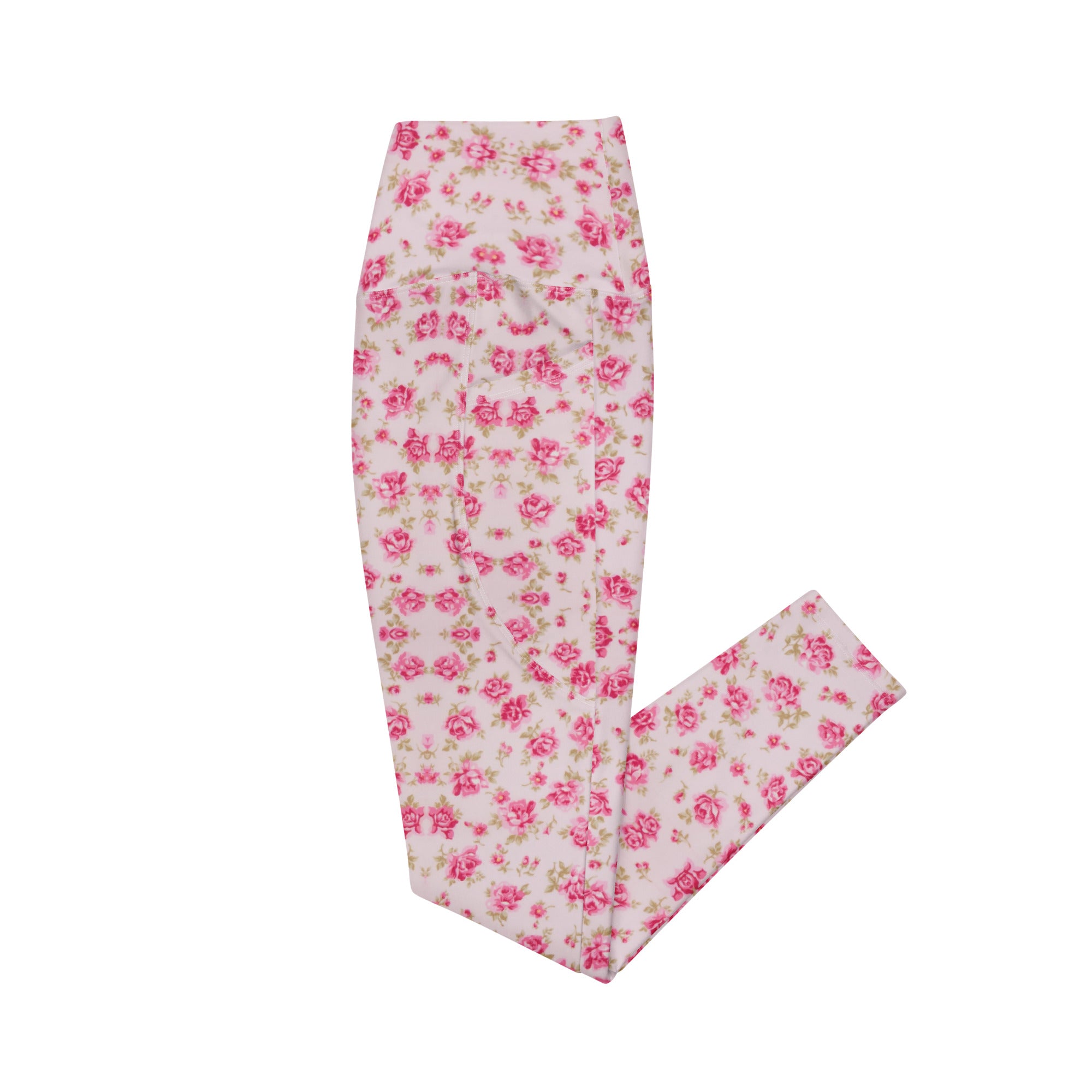 TBP Pink Floral Leggings With Pockets