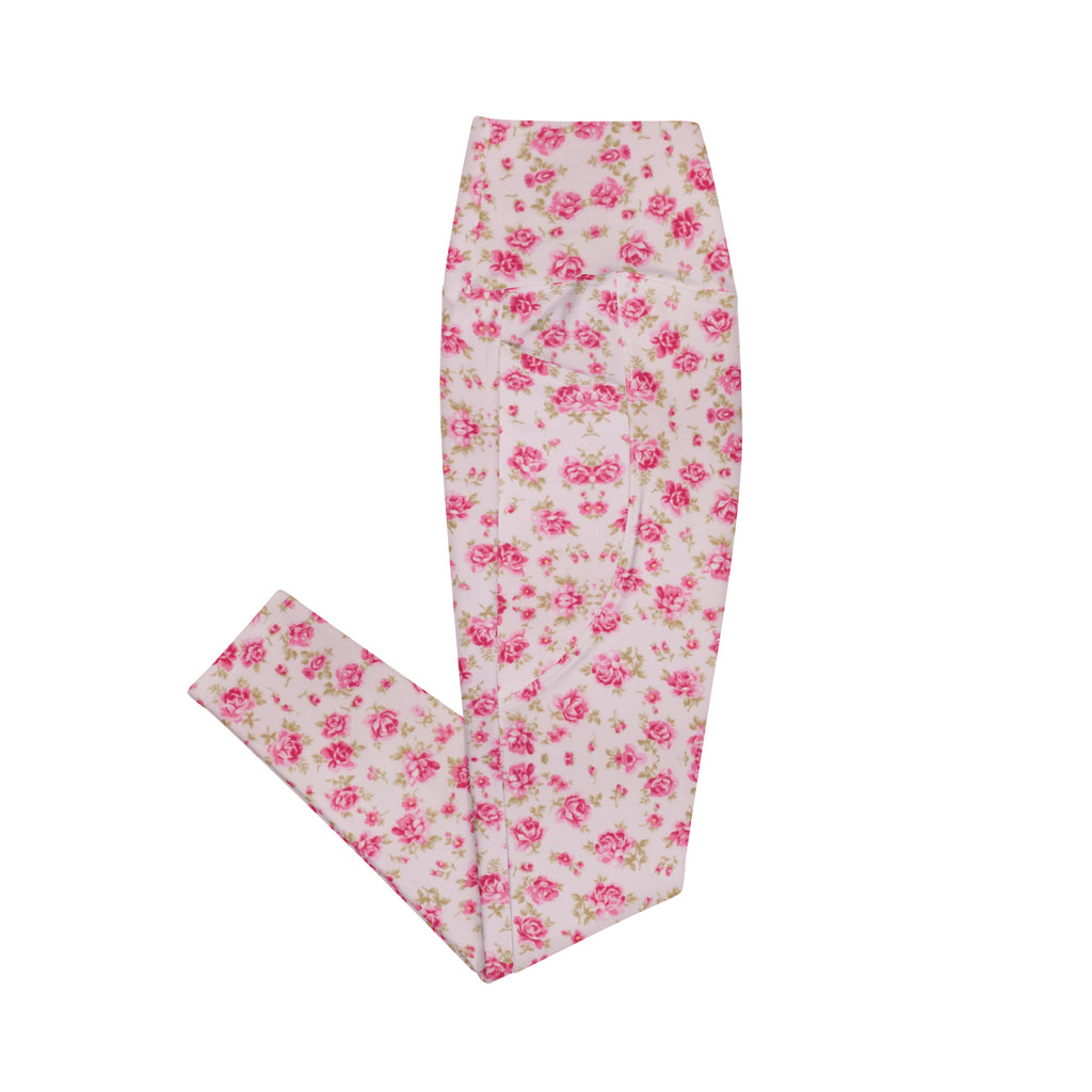 TBP Pink Floral Leggings With Pockets