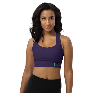 BamBoozle Logo Purple Longline sports bra