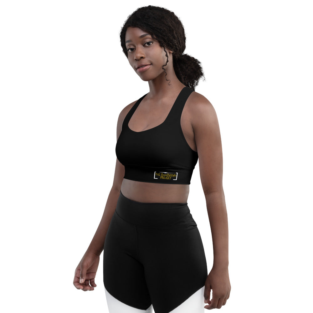 BamBoozle Logo Yellow Longline sports bra