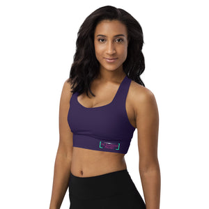 BamBoozle Logo Purple Longline sports bra