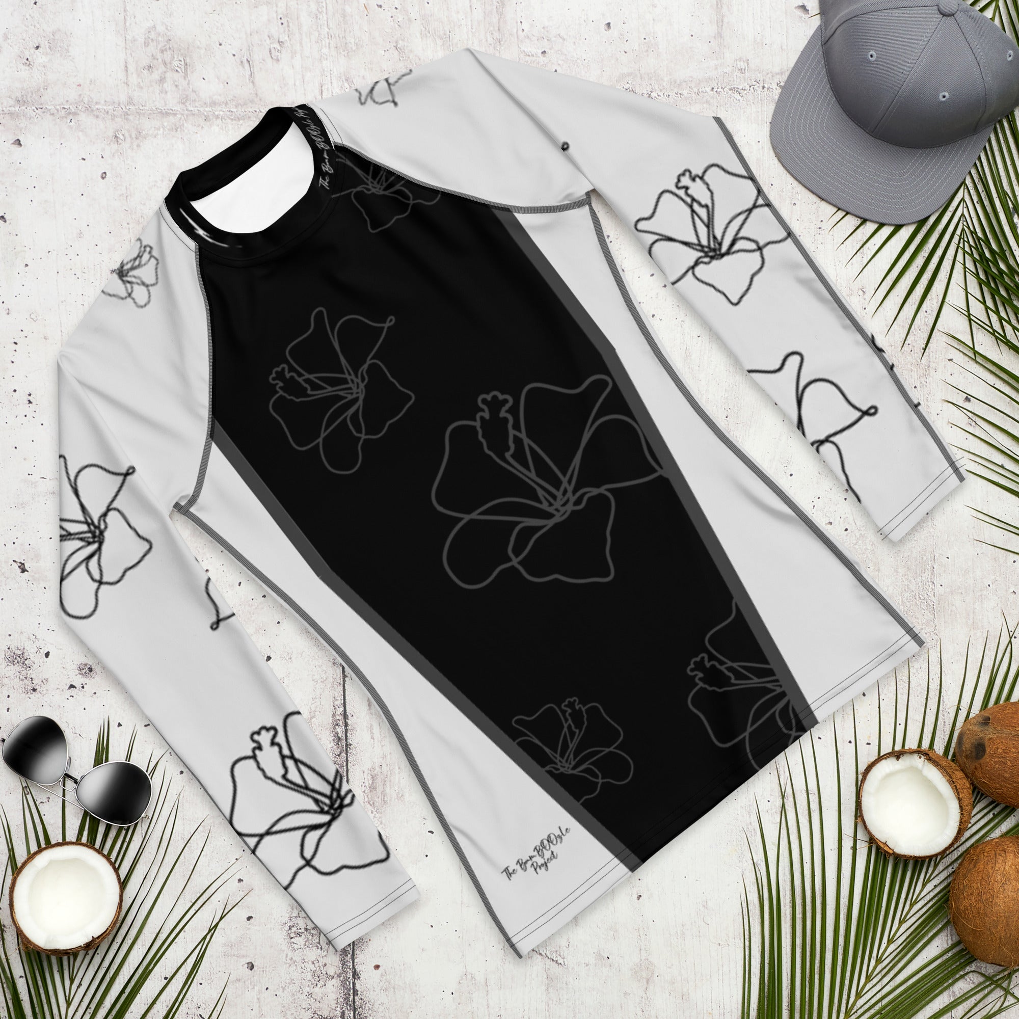 Men's Silver Blossom Rash Guard