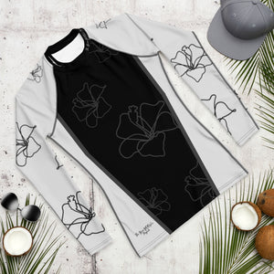 Men's Silver Blossom Rash Guard