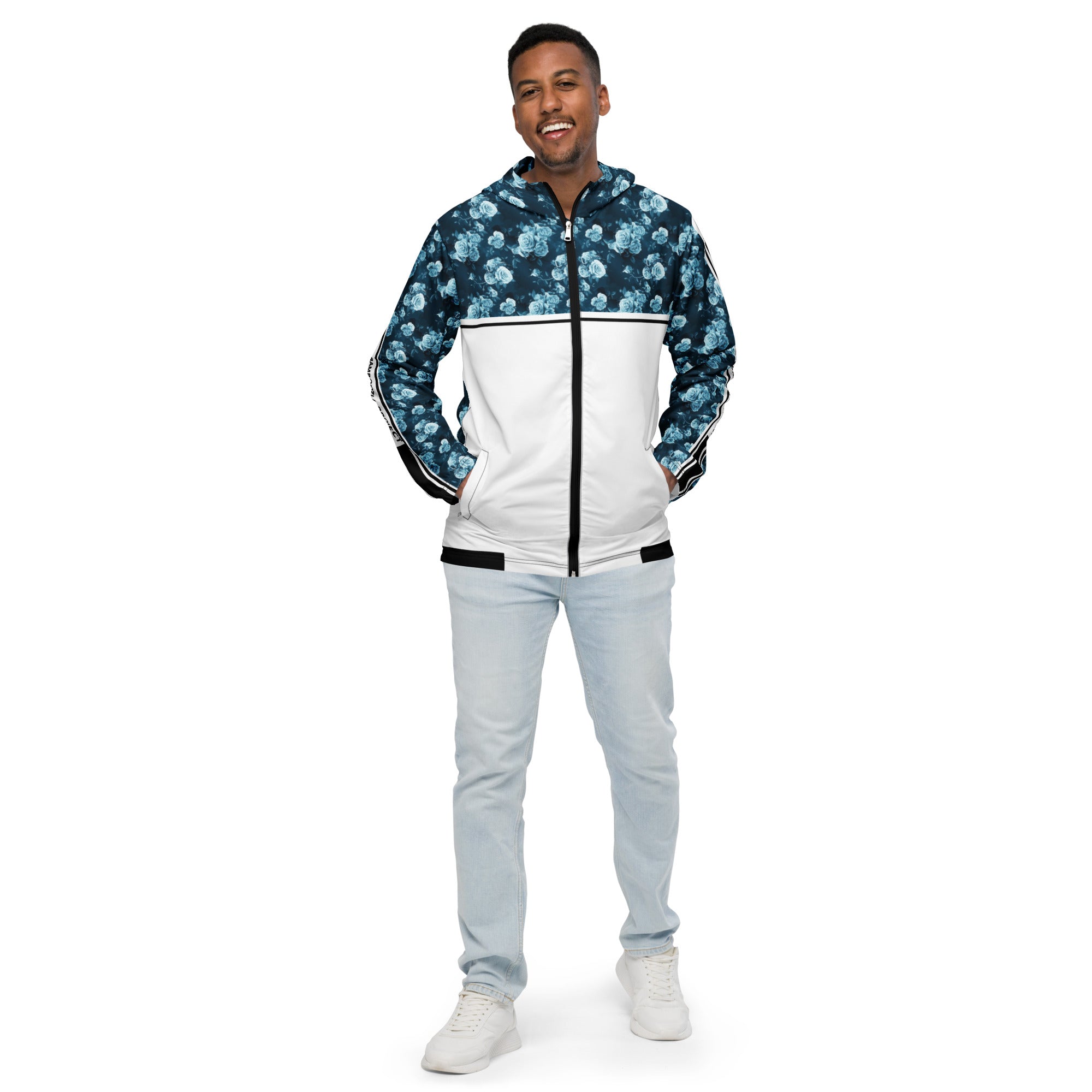 TBP Blue Floral Unisex Windbreaker