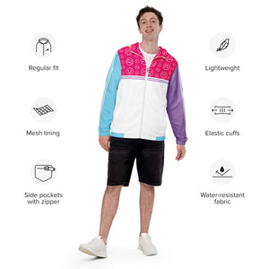 Amber Smilezz In Technicolor Unisex Windbreaker