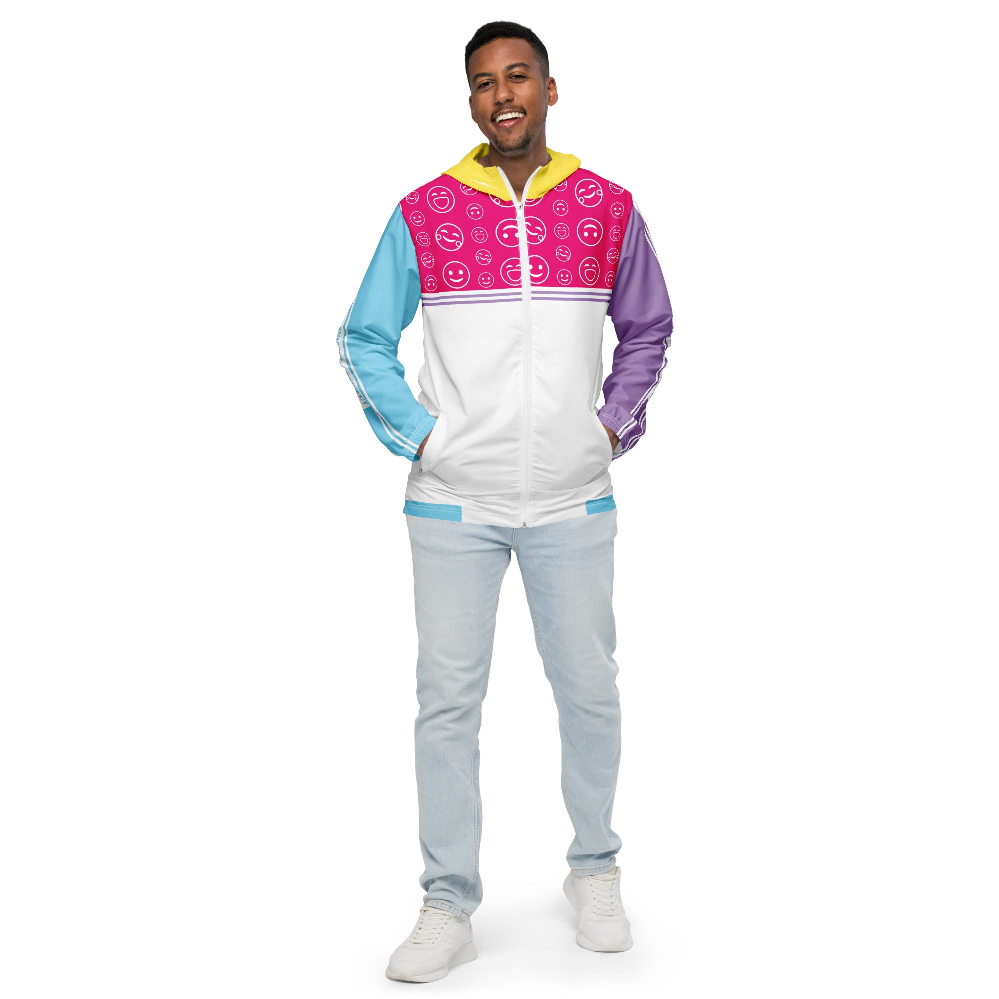 Amber Smilezz In Technicolor Unisex Windbreaker