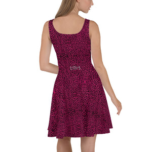 Pink Cheetah Skater Dress