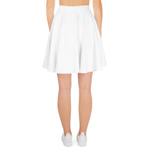 Lightning White Skater Skirt