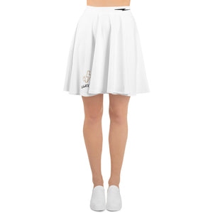 Lightning White Skater Skirt