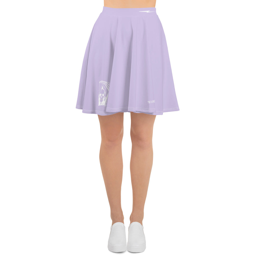 Gold Tooth Reaper Lilac Skater Skirt