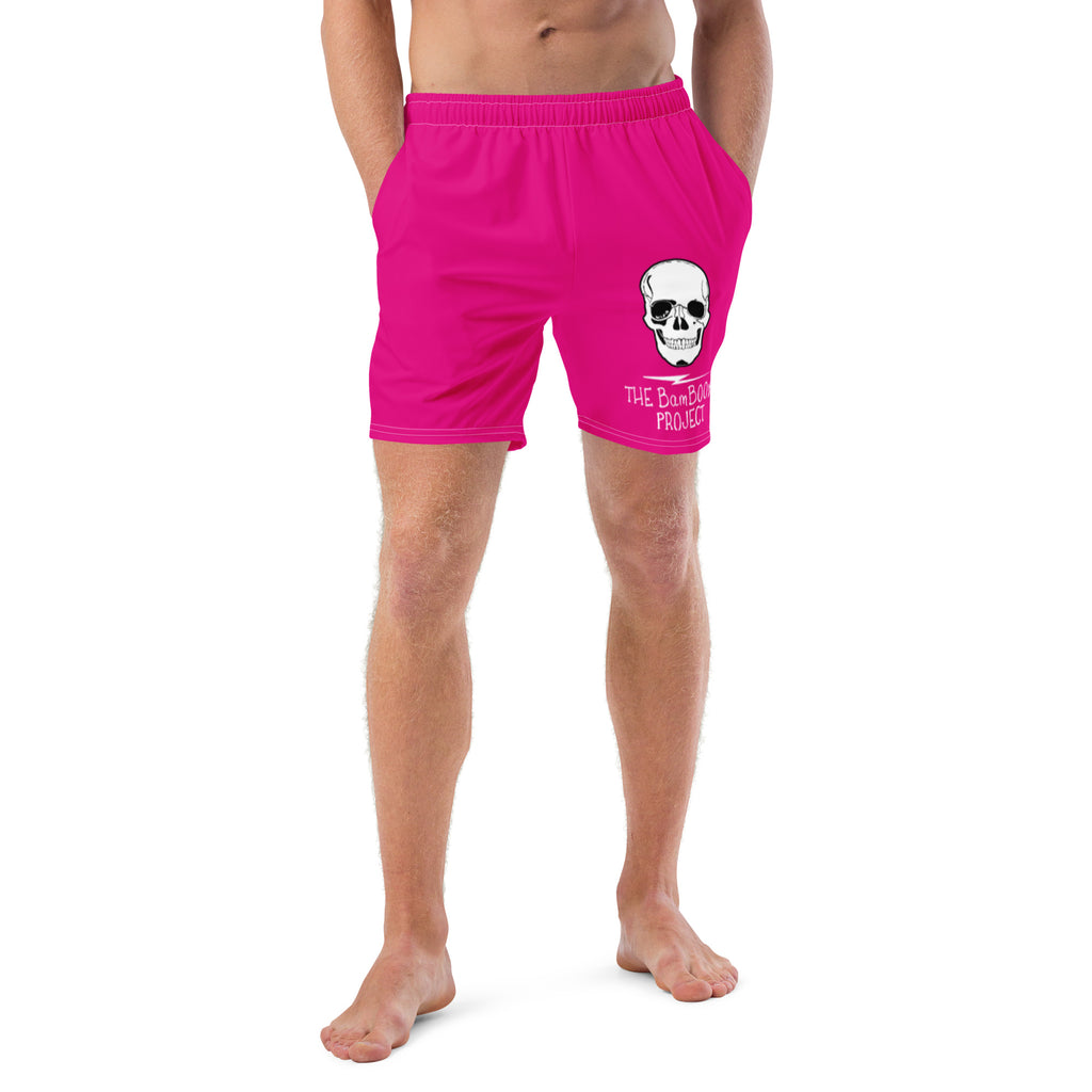 Skull Crusher Hot Pink Men's swim trunks