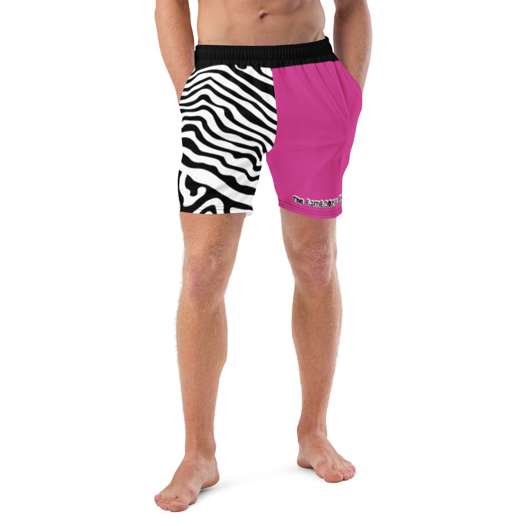 Pink Zebra Men's swim trunks