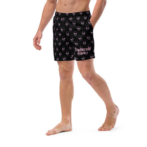 Pink Skull Crusher Men's Swim Trunks