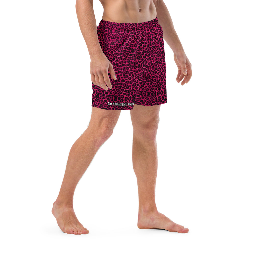 Pink Cheetah Men's swim trunks