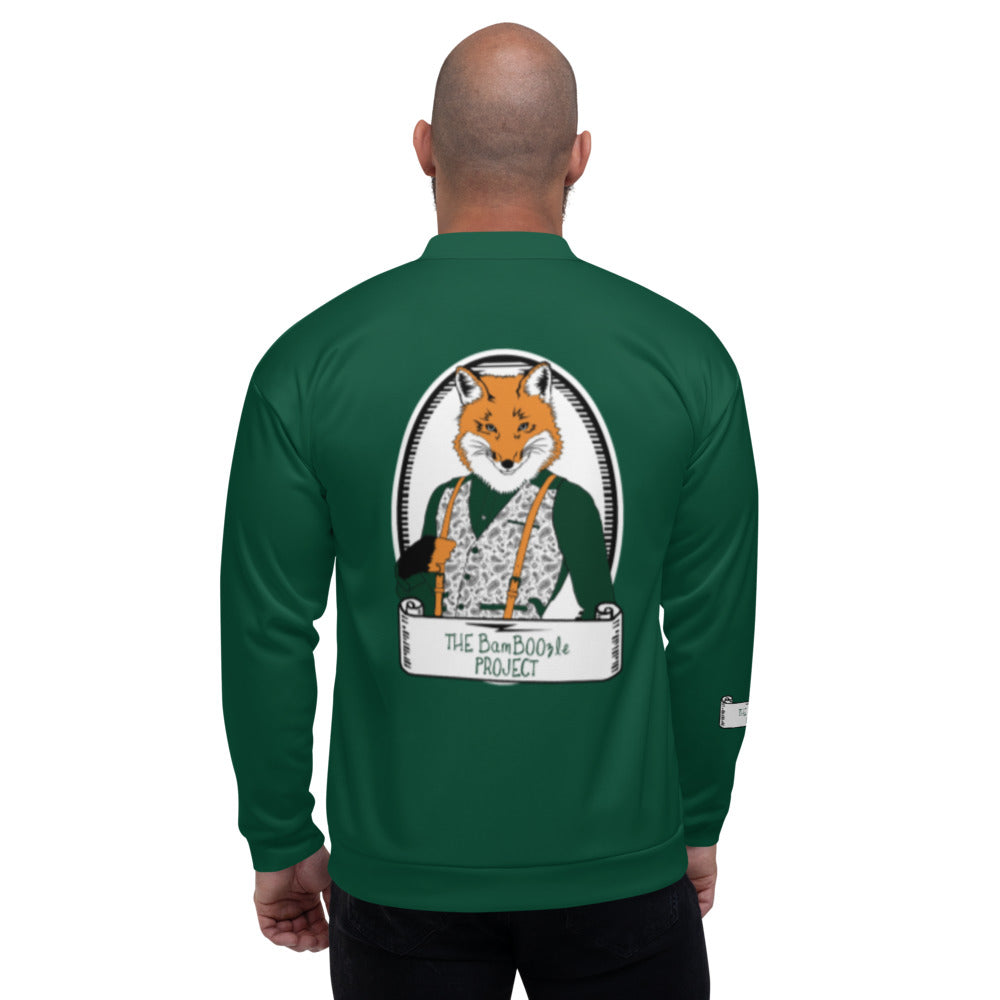 Gentleman Fox Green Unisex Bomber Jacket