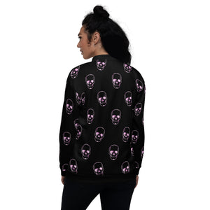 Skull Crusher Pink Unisex Bomber Jacket