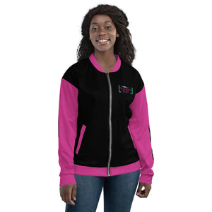 Chimothy Chowder Astropup Black/Pink Unisex Bomber Jacket