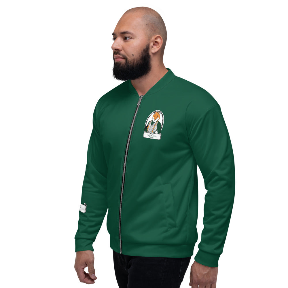 Gentleman Fox Green Unisex Bomber Jacket